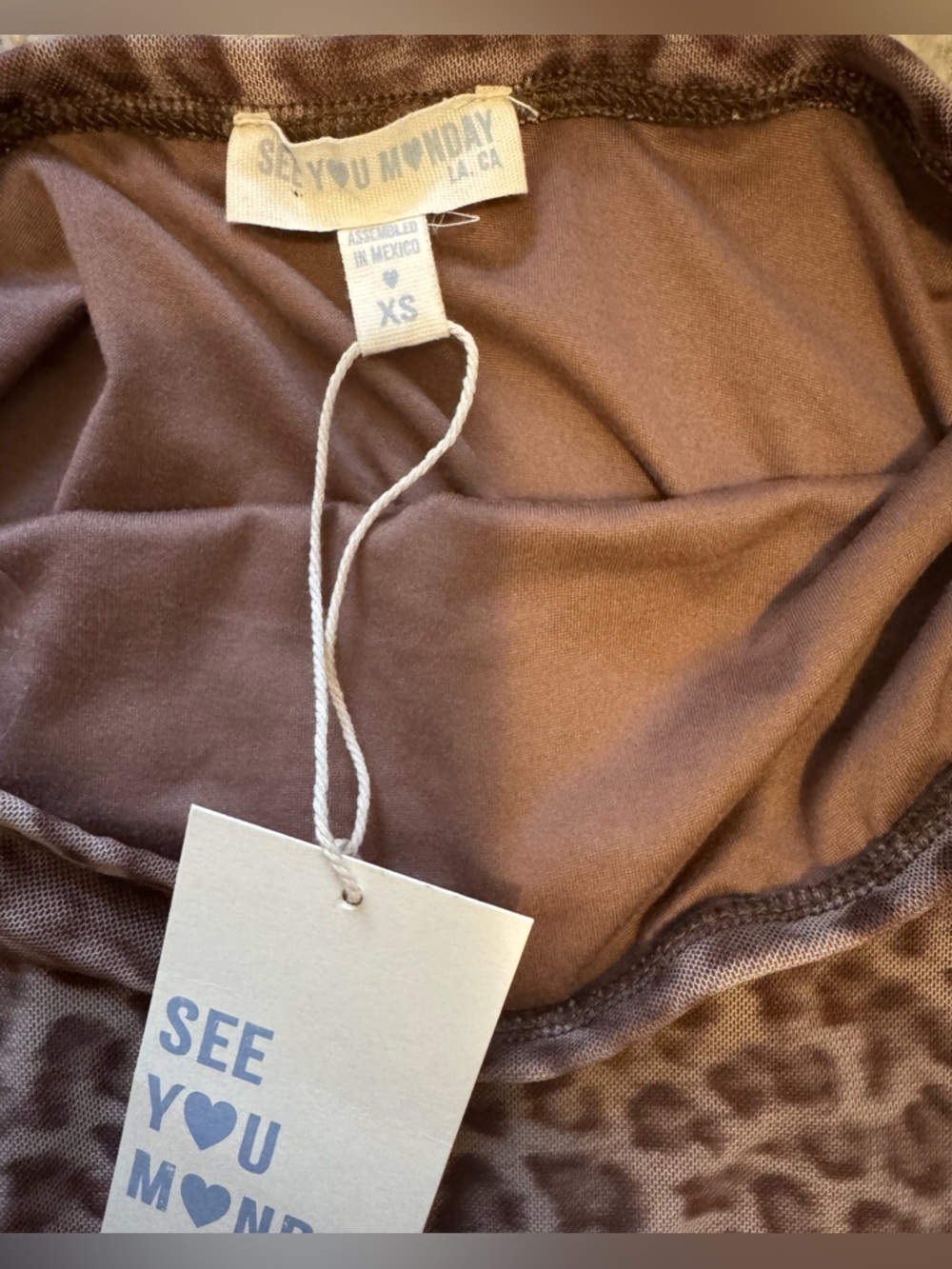 Leopard Print Mesh Dress - Picture 4 of 5